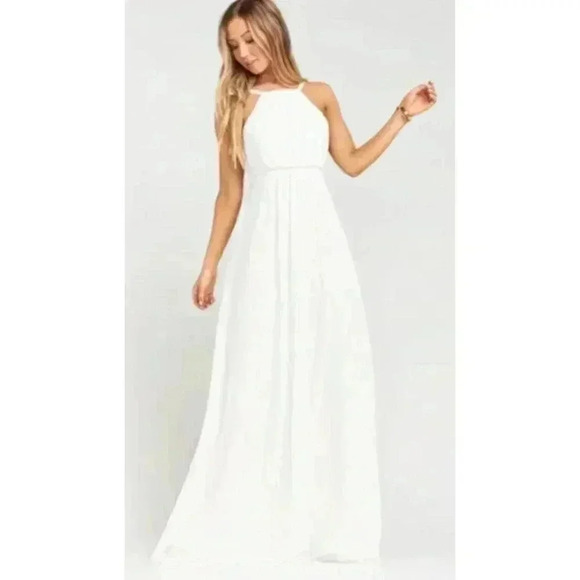 SHOW ME YOUR MUMU Amanda Maxi Dress ~ Wedding Cake Chiffon - XS - NWT - Picture 2 of 7